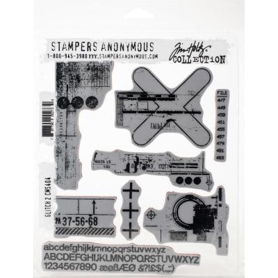 Stampers Anonymous Tim Holtz Cling Stamps - Glitch 2